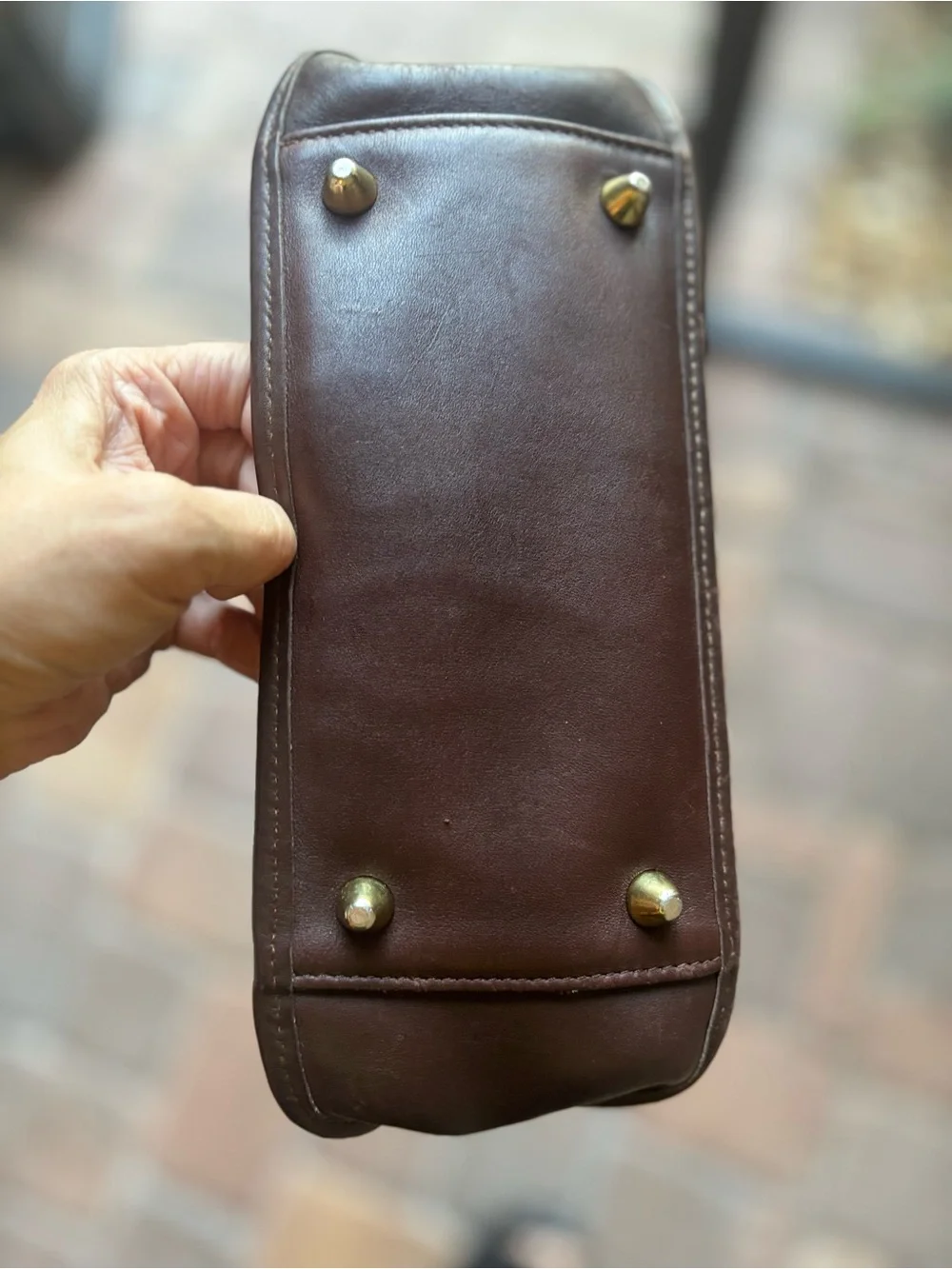 Classic Brown VINTAGE COACH Leather Shoulder Bag